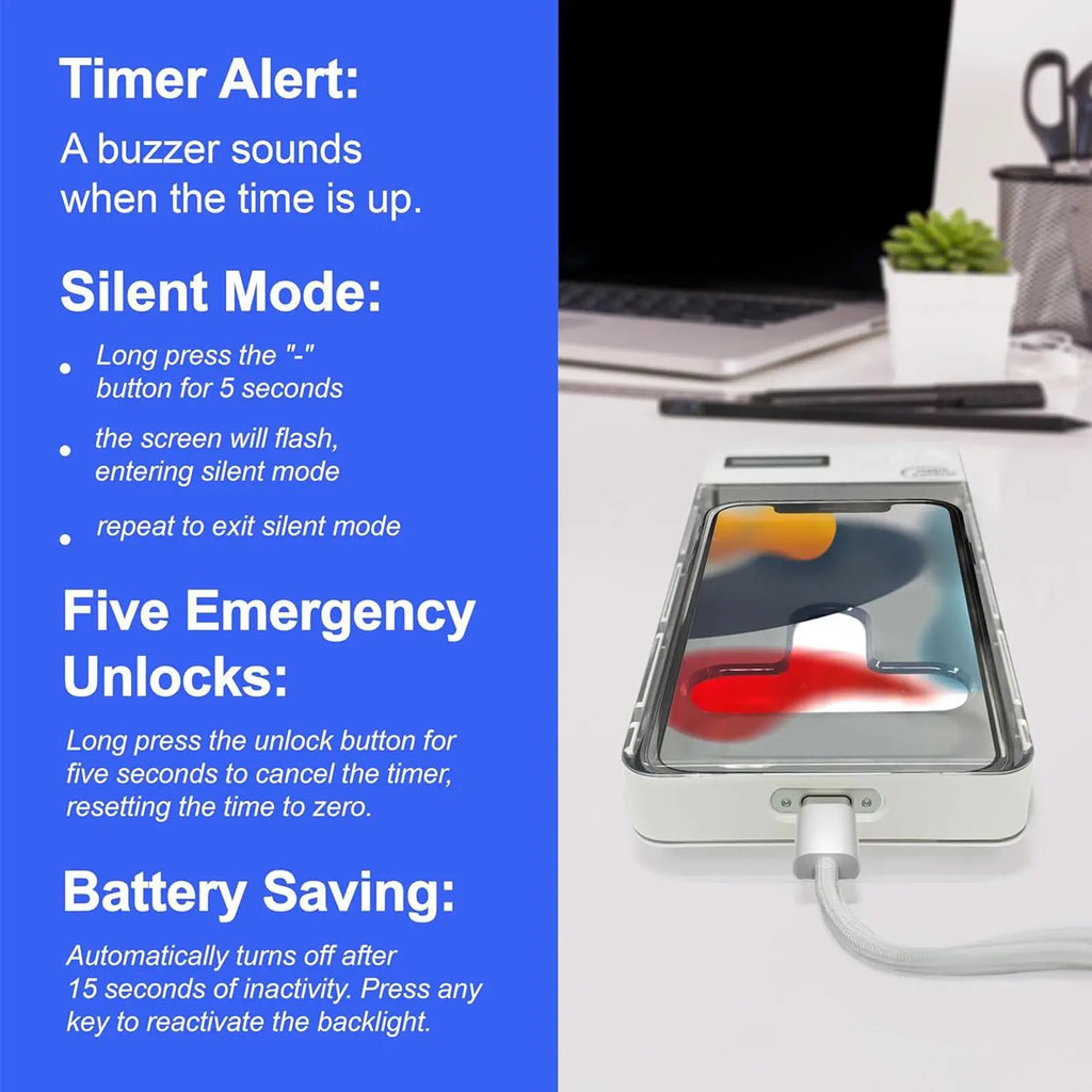 Phone Lock Box Self-control Case Timer Timed Cell Jail Locker