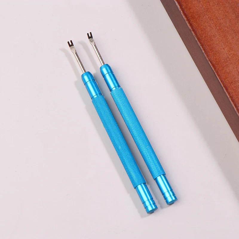2pcs Watch Hands Remover Manual Watch Hand Needle Removal Lifting Tool Alloy Steel Watch Repair Tool Accessories For Watchmaker Zpaxo Blue
