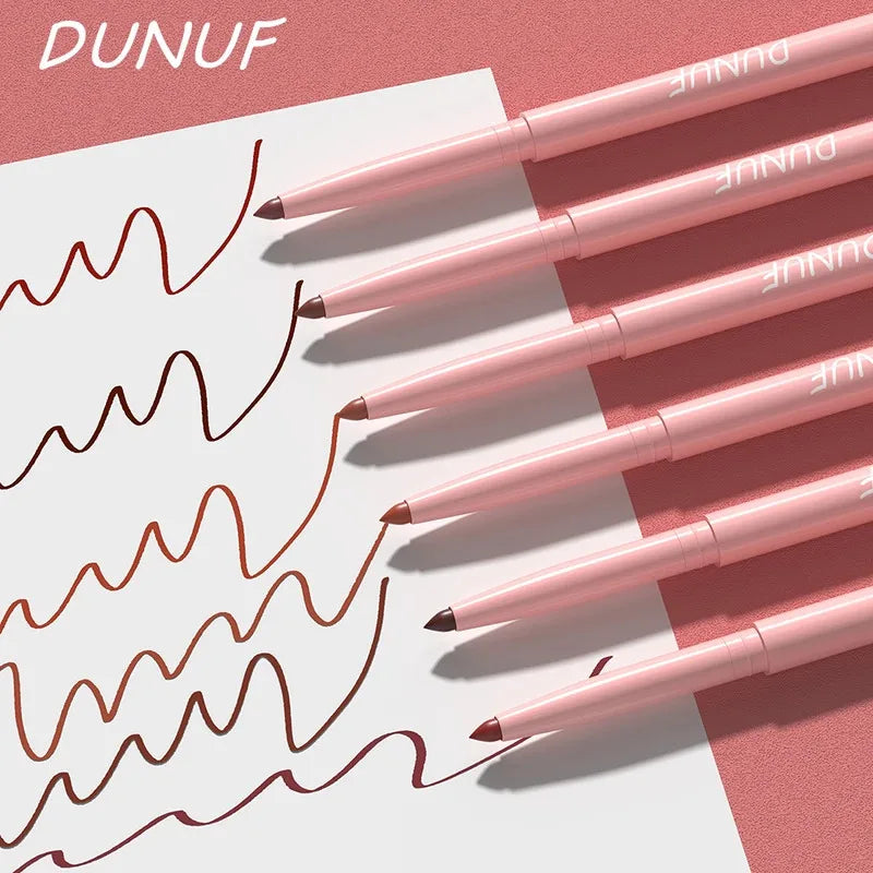 6pcs/Set Lip Liner Pen Set Long-Lasting, Waterproof Sweatproof, Easy Coloring Non-fading Color Rendering Lip Gloss Beauty Makeup Zpaxo