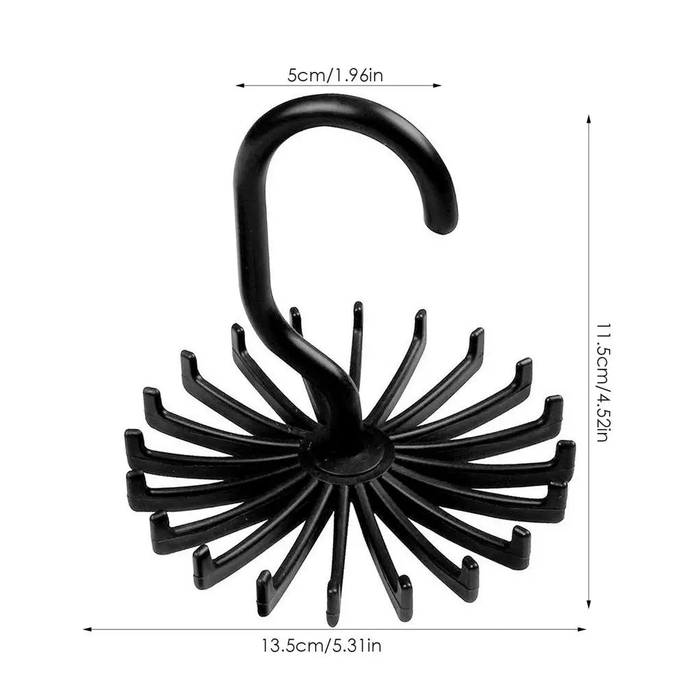 Twirl Tie Rack Rotating Scarf Hanger Holder 360 Belt Hook Cupboard