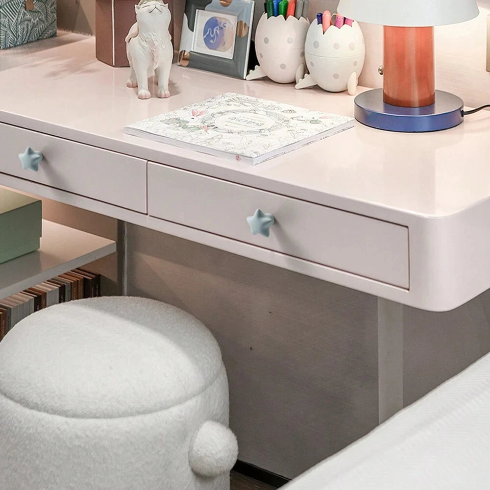 Children's Room Cabinet Knobs Ceramic Cabinet Handle Cartoon Clouds Star Cabinet Wardrobe Drawer Pull Handles for Kids Room Zpaxo