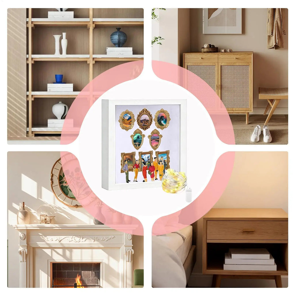 Shadow Box Display Case Picture Frame Memory Museum Silhouette