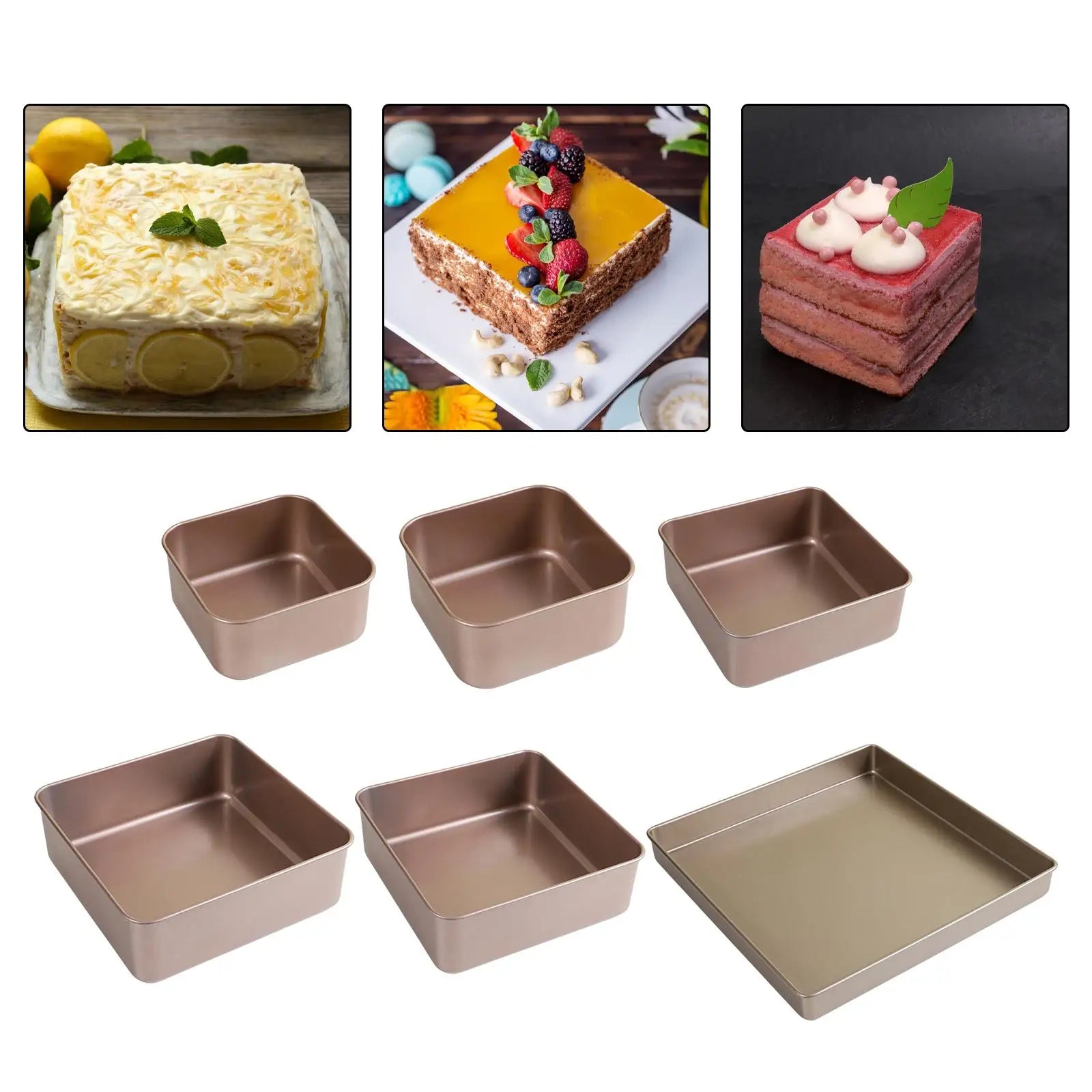 Rectangle Bread Pan Loaf Tin Roasting Easily Cleaning Heavy Duty Baking Deep Rectangular Baking Pan Nonstick Bakeware Zpaxo