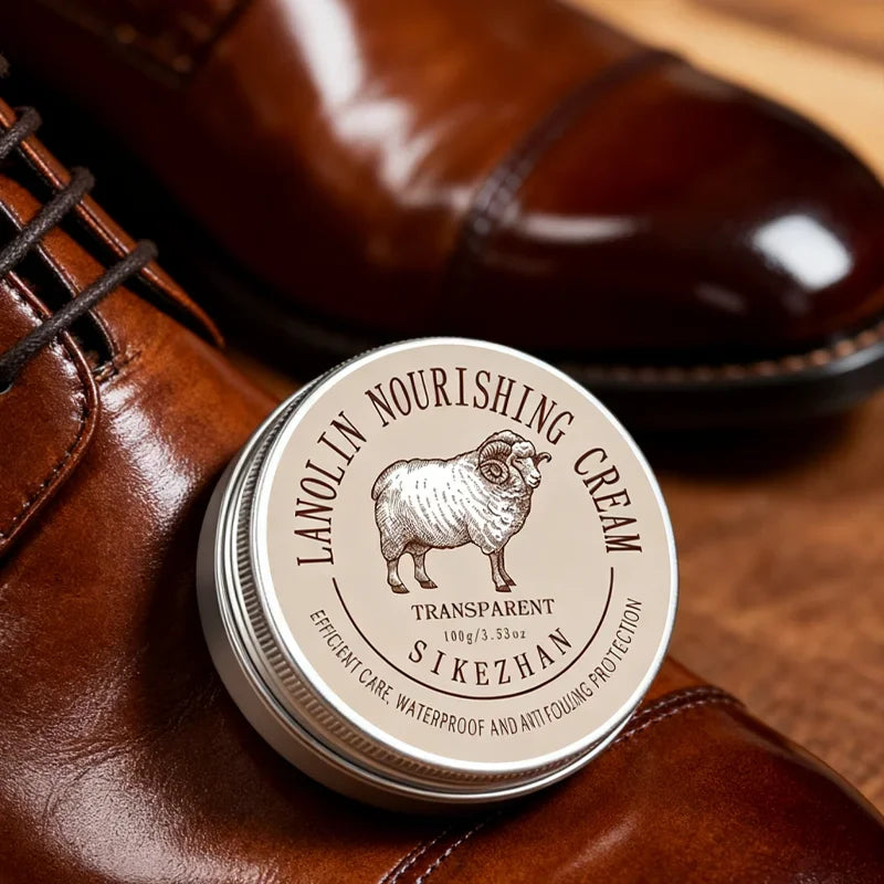 Lanolin Leather Shoe Nourishing Cream,Shoe Conditioner Balsam for Waterproof &Shining,Leather Care Wax for Shoes ,Boots, Bags Zpaxo