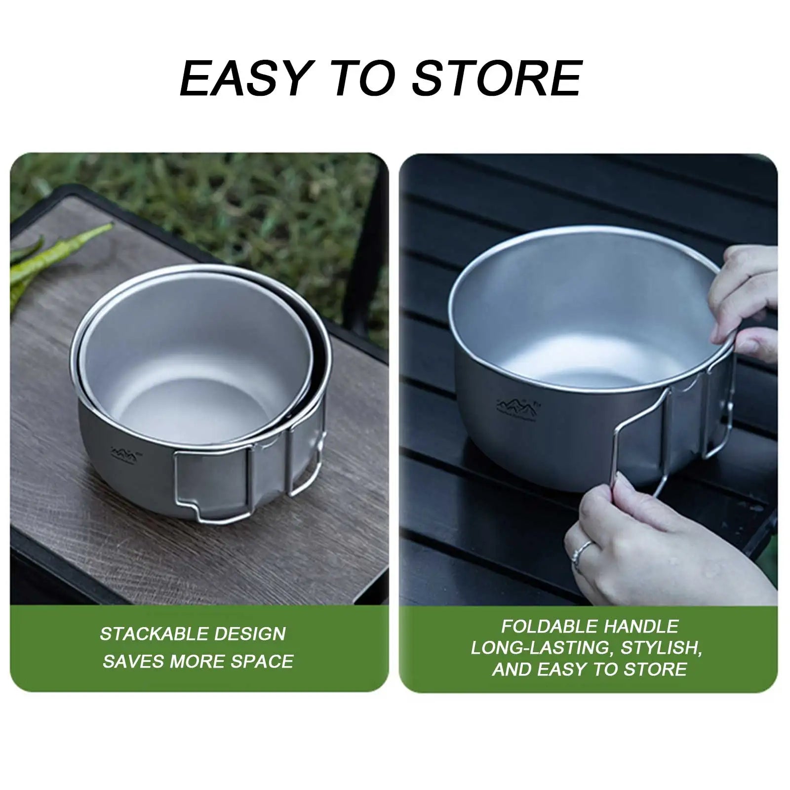 Collapsible Tableware Bowl Multi-functional Portable Alloy Cookware