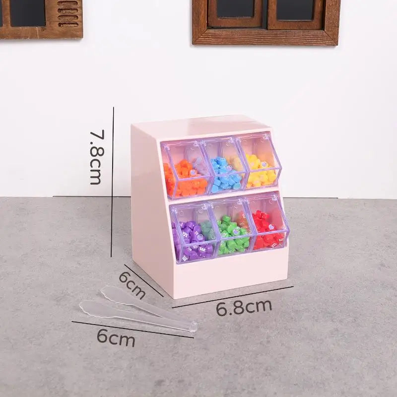 ▶1 Set Mini Supermarket Scene Ornament 1/12 Simulation Candy Display Rack Drawer Cabinet Model Dollhouse Furniture Decoration Zpaxo Pink