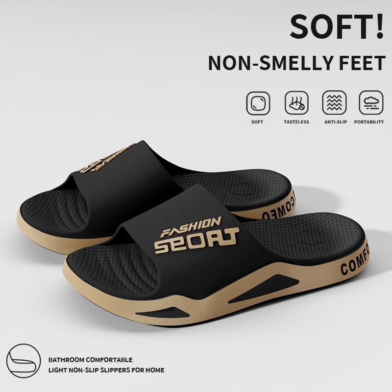 Men's Summer Fashion Slippers Home Soft Soles PVC Durable Material