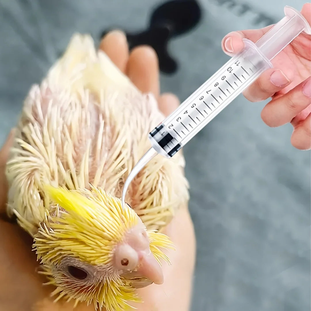 Curved Tip Syringe Pet Feeding Medication Animal Oral Dosing Safety