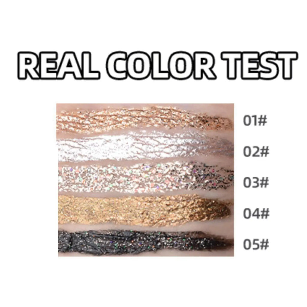 1PC Fine Shimmer, Glitter, High Pigmentation, Silky, Non-sticky, Multi-color Eyeliner,Suitable for Music Festivals and Parties Zpaxo