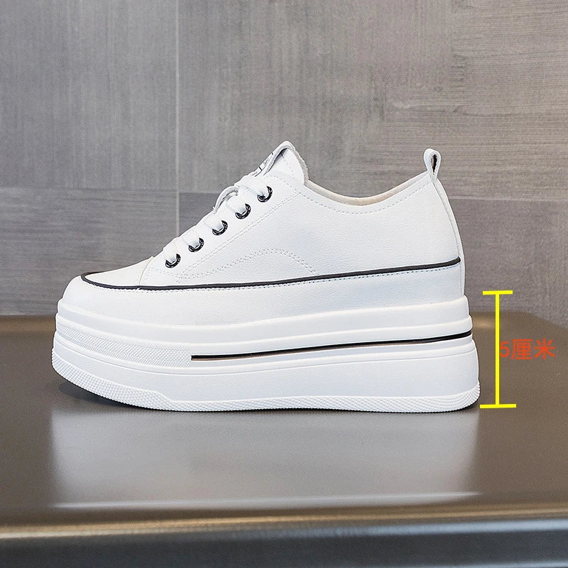 Womens Black Mesh Surface Floral Embroidery Platform Sneakers Hidden Zpaxo 8118 White -5CM 39 China Mainland