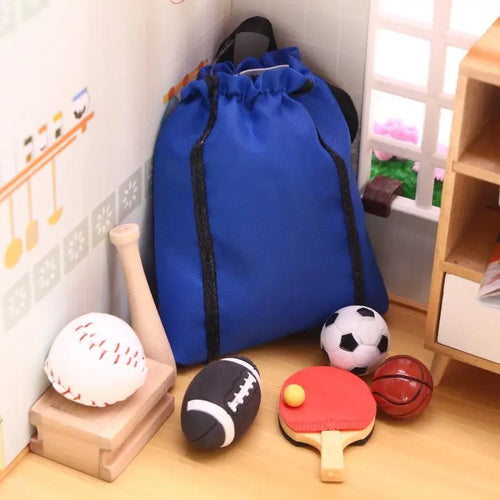 1/12 Dollhouse Simulation Mini Sports Equipment Kit Doll Basketball Football Rugby Skipping Rope Equipment Sport Scene Decor Toy Zpaxo