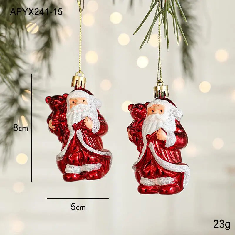 Christmas Balls Ornaments Candy Cane Owl Tree Pendant Red White Zpaxo A4
