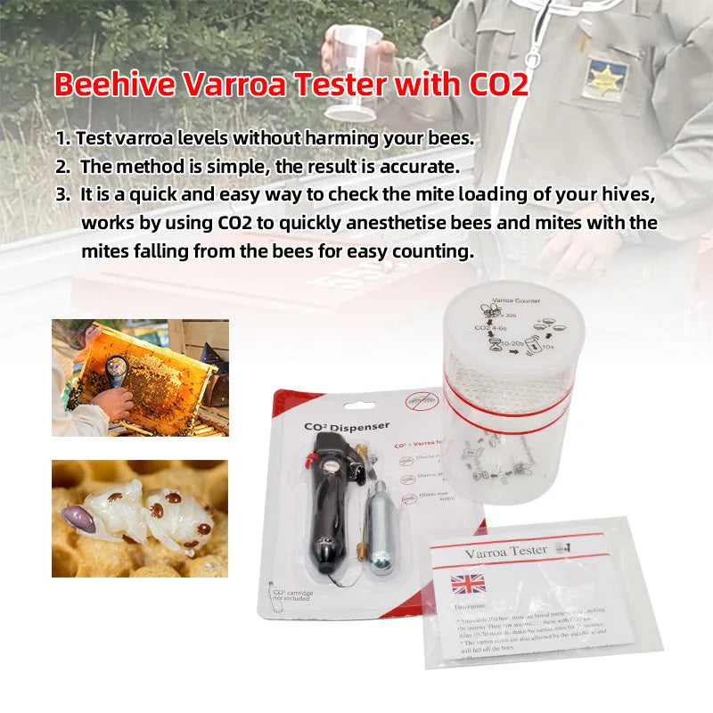 Varroa Tester CO2 Honey Bees Easy Check Test Bee Mite Monitoring Tool