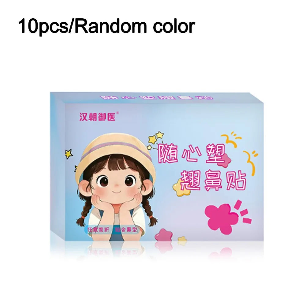 5 Adjustable Nose Sculptor Reusable Cartoon Shaping Sticker Up Zpaxo 10Pcs-Random style