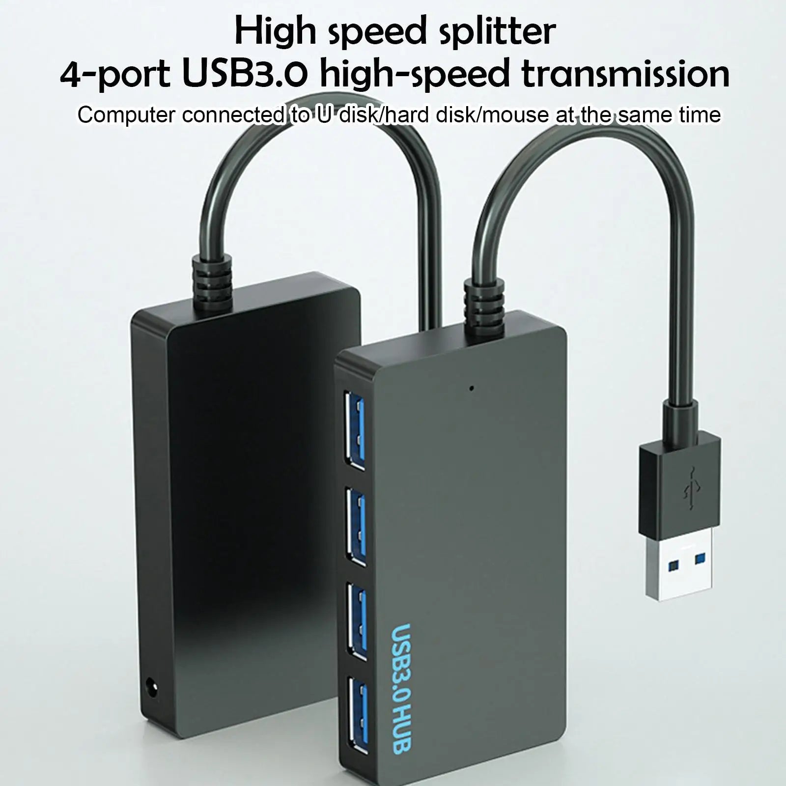 4-Port USB 3.0 Hub Splitter – 5Gbps High-Speed Port Expander USB Hub Zpaxo