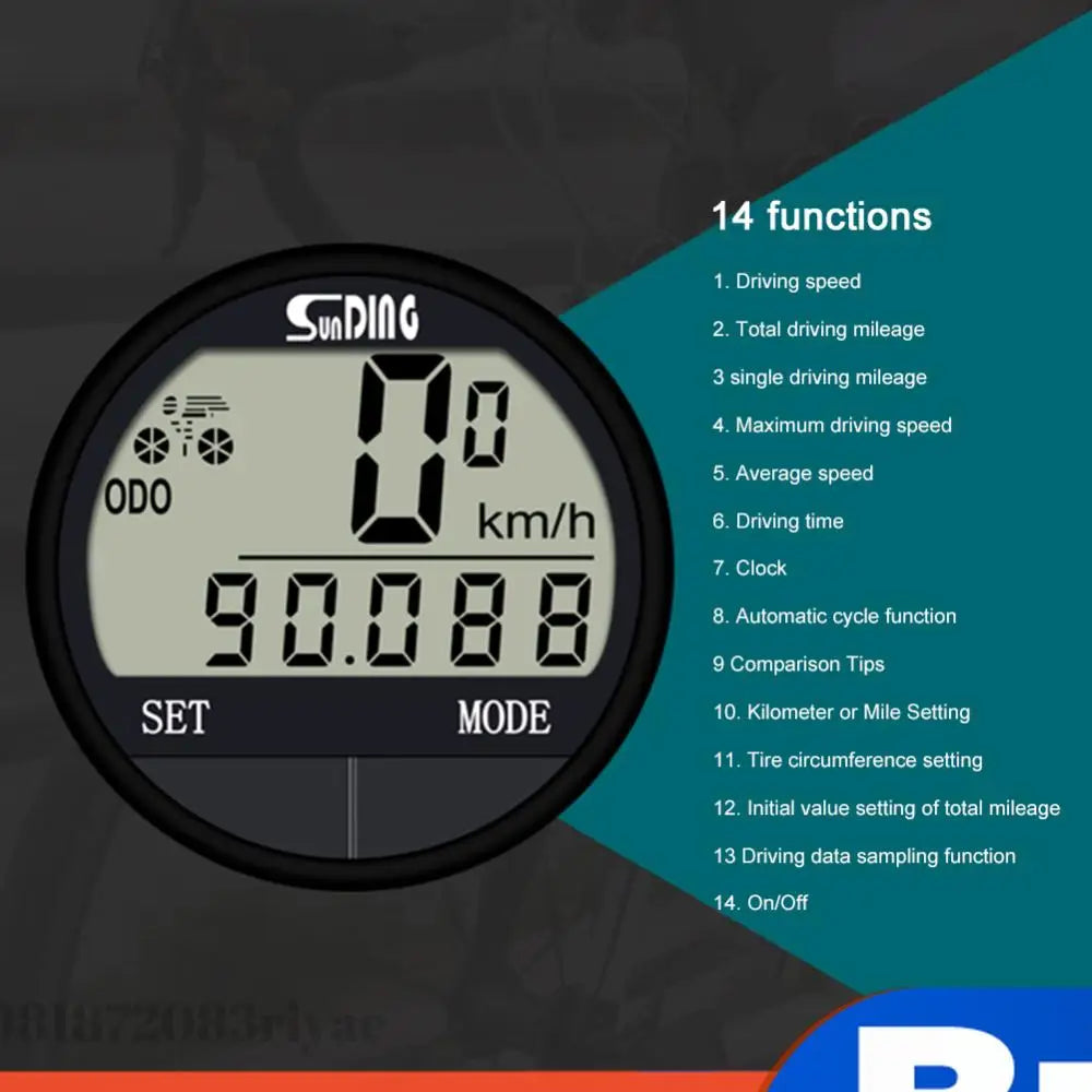 Bike Computer Bicycle Speedometer Multi-functional Cycling Odometer
