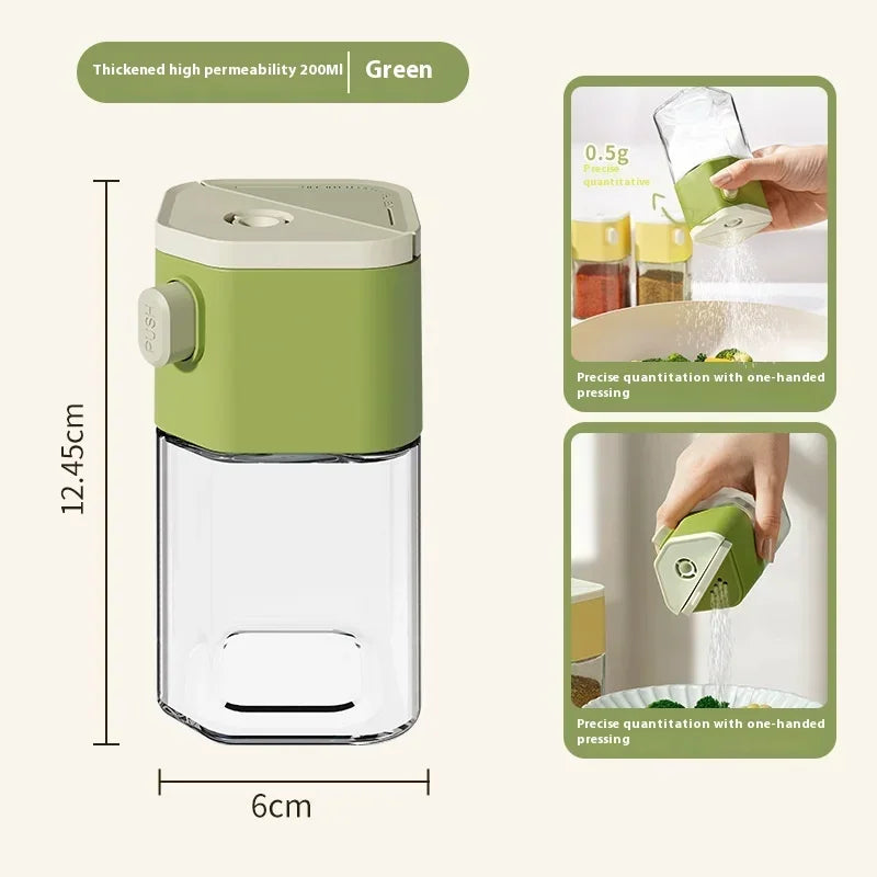 2026 New Kitchen Quantitative Salt Bottle Spice Can Pepper Chili Powder Jar Glass Seasoning Tank Sealed Moisture-proof Gadgets Zpaxo B