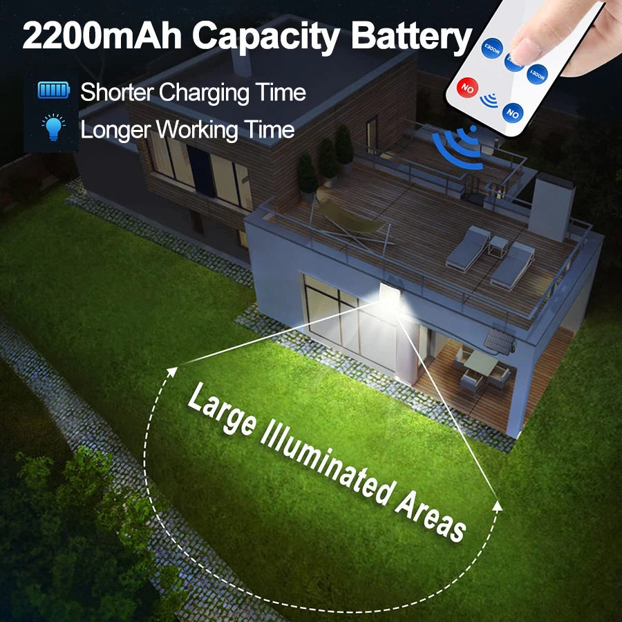 Solar Lights Outdoor Garden Lights 234/328LED Solar Motion Sensor Lights Security Lights with Remote Control Yard Patio Pathway Zpaxo