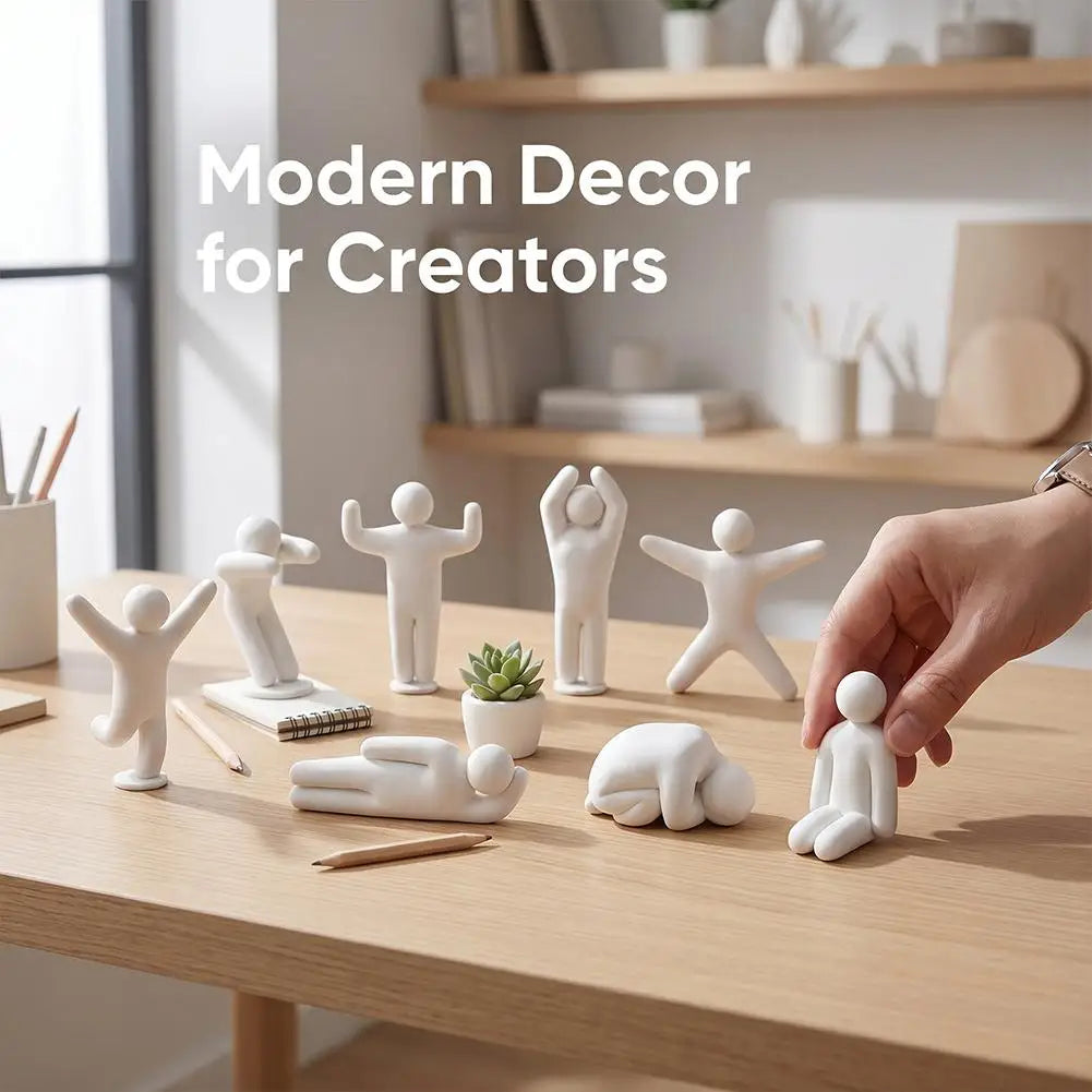 8PCS 3D Printed Mini Movable Chameleon Ornaments Paintable Cute Desktop Statue Creative Party Favors Home Desk Decor Zpaxo