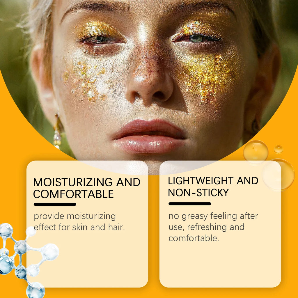 EELHOE Glitter Gel Lightweight Non-Sticky Easy To Wash Long-Lasting Brilliance Enhance Charm For Both Skin Hair Costume Party Zpaxo