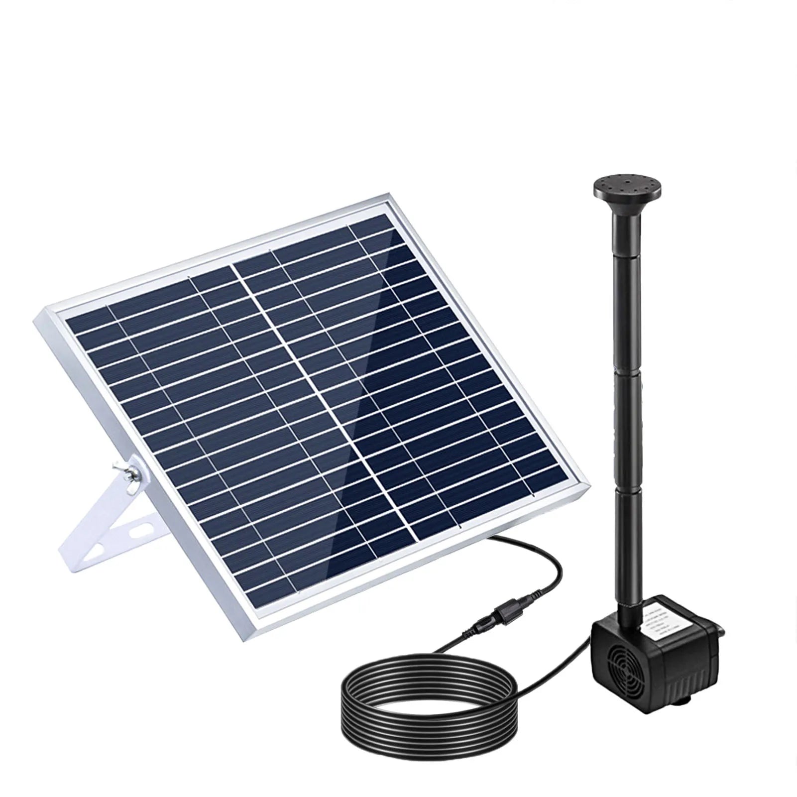 10W Solar Fountain Pump with Large Solar Panel 3 Nozzles Max. Water Height 100cm for Bird Bath Fish Tank Pond Garden Decoration Zpaxo 10W