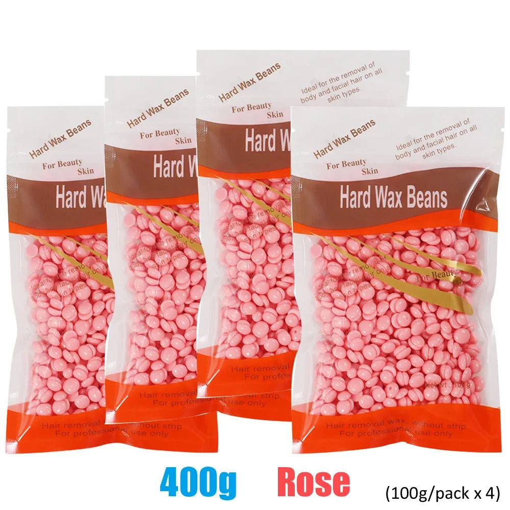 1000g/500g/400g Wax Bean For Hair Removal Fast Painless Body Bikini Leg Arm Hair Remove Hard Wax Beans For Wax Heater Machin Zpaxo 400g-Rose