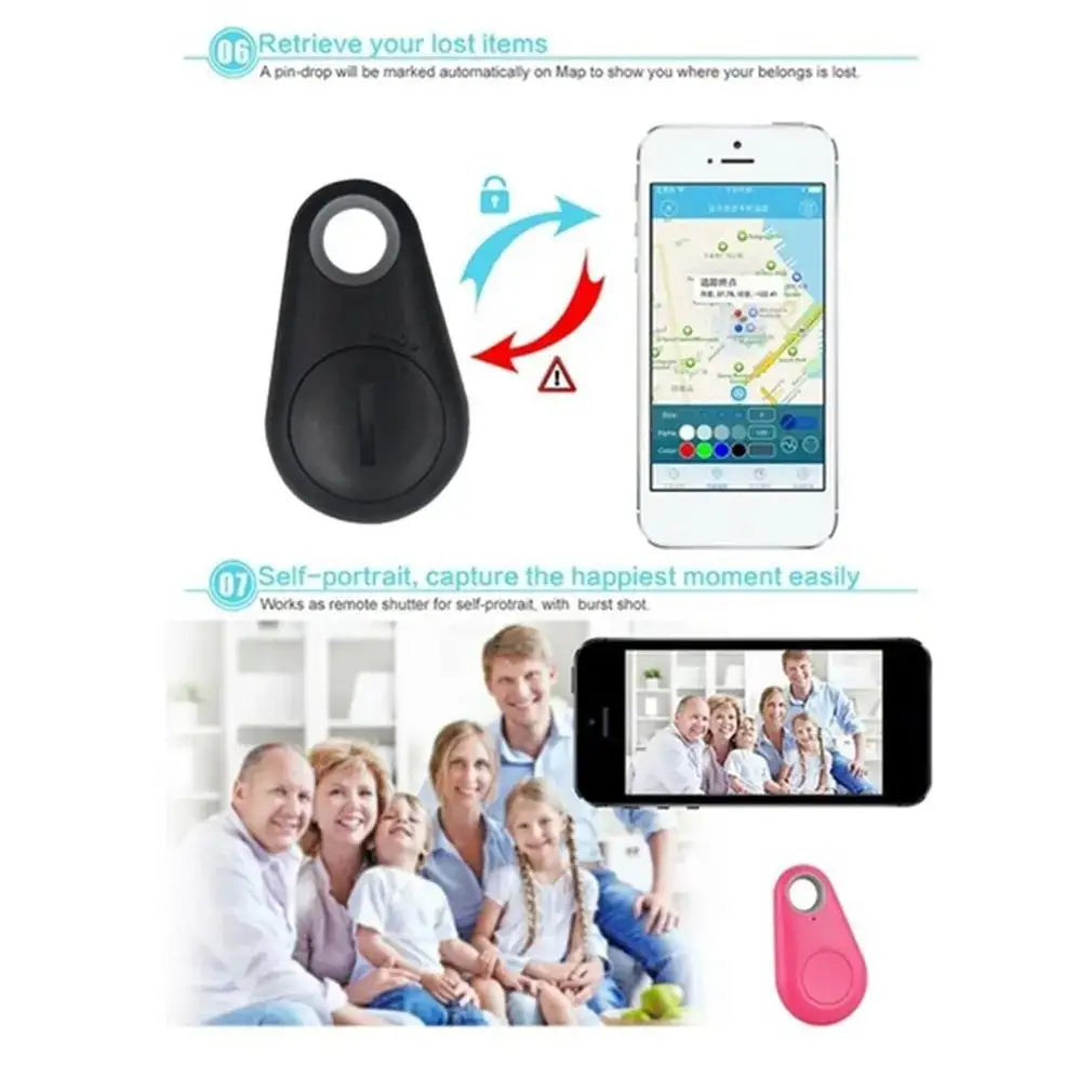 1-5pcs Mini GPS Tracker Bluetooth Tracker AntiLost Device Round Pet Kid Bag Wallet Tracking Smart Finder Locator for IOS Android Zpaxo