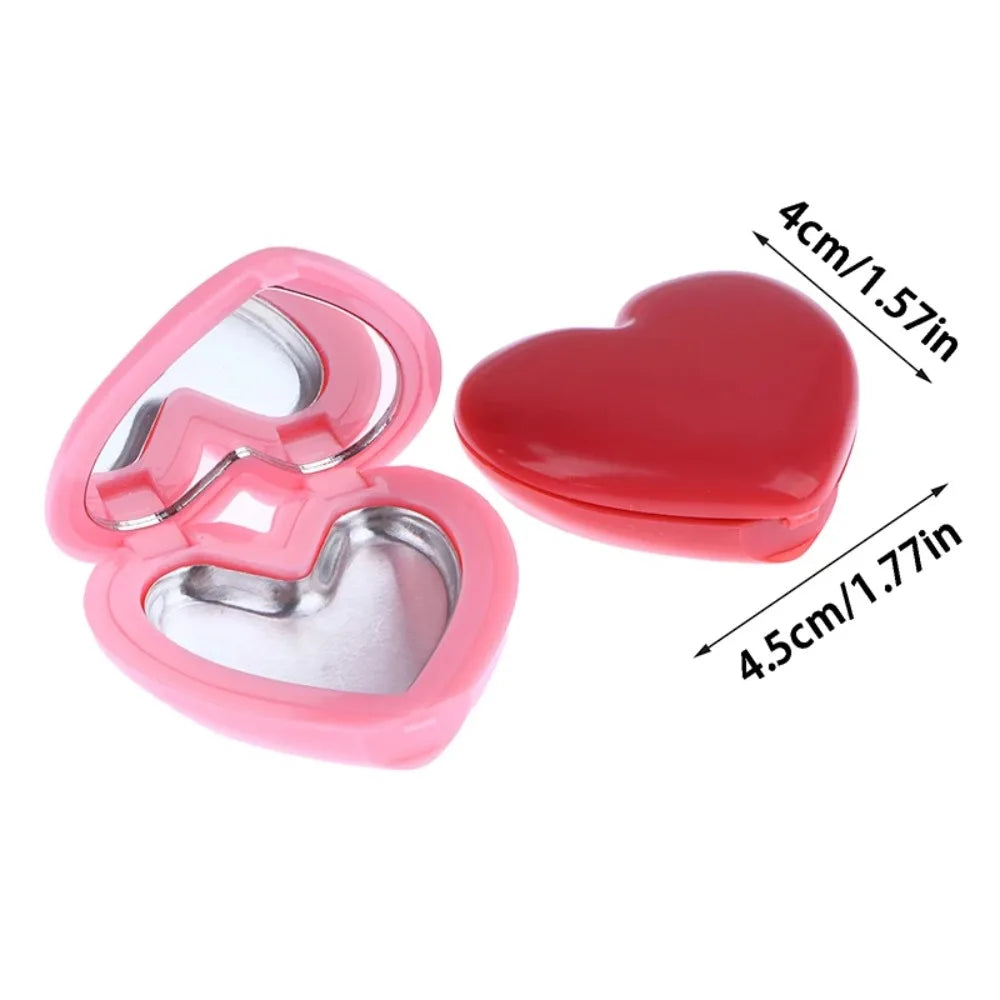 Love Heart Shape Empty Eyeshadow Case Refillable Easy Carry Rouge Zpaxo