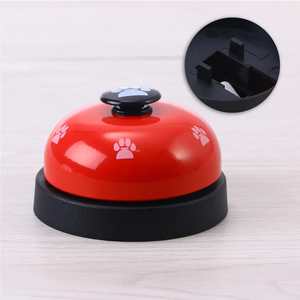 Pet Dog Potty Training Bells Footprint Pattern Pink Black Easy Loud