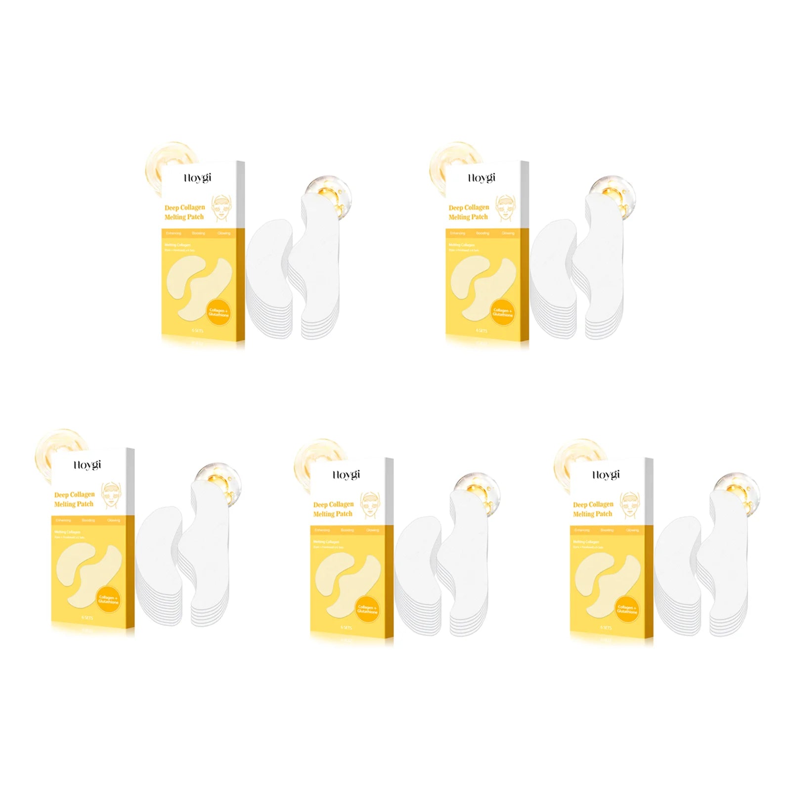 Hoygi Collagen Water-Soluble Patches – Eye & Face Firming Mask Collagen Face Patch Zpaxo 30Pcs