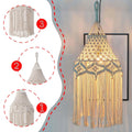 Macrame Lamp Shade – Handwoven Boho Cotton Rope Pendant Light Macrame Lamp Shade Zpaxo Default Title