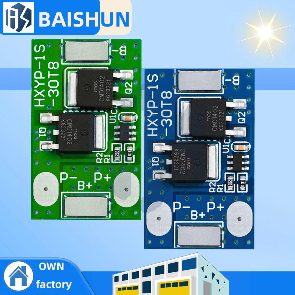 1S 7A 3.2-3.65V/3.7-4.2V LiFePO₄/Li-ion Battery Protection Board Overcurrent, Charge/Discharge Protection Zpaxo