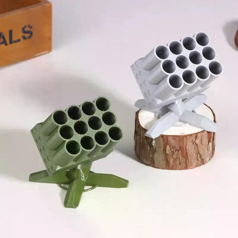 3D Printed Missile Shaped Battery Storage Box Creative AA Battery Organizer Batteries Boxes T Creative Desktop Figurines Zpaxo