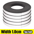 Self Adhesive Magnetic Tape Cuttable Rubber Magnetic Strip for Fridge Wall DIY Photo Poster Fixing Tape Home Office Storage Tool Zpaxo Width 1cm 1M- (1 roll)