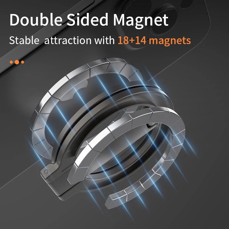 Universal Foldable Phone Holder Double-sided Strong Magnetic Stand