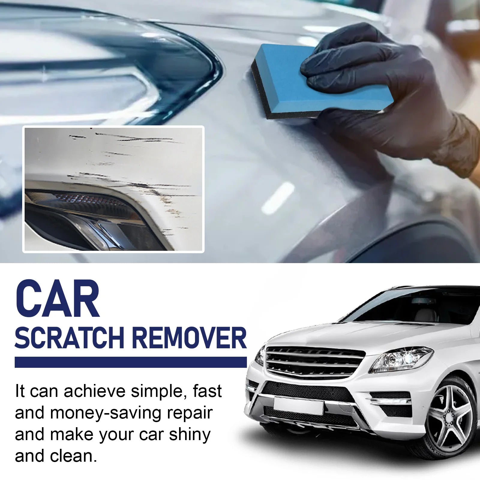 Homonth Car Scratch Repair Polishing Kit Multipurpose Decontaminate Car Paint Scratch Repair Renew Gloss Care Maintenance Cars Zpaxo