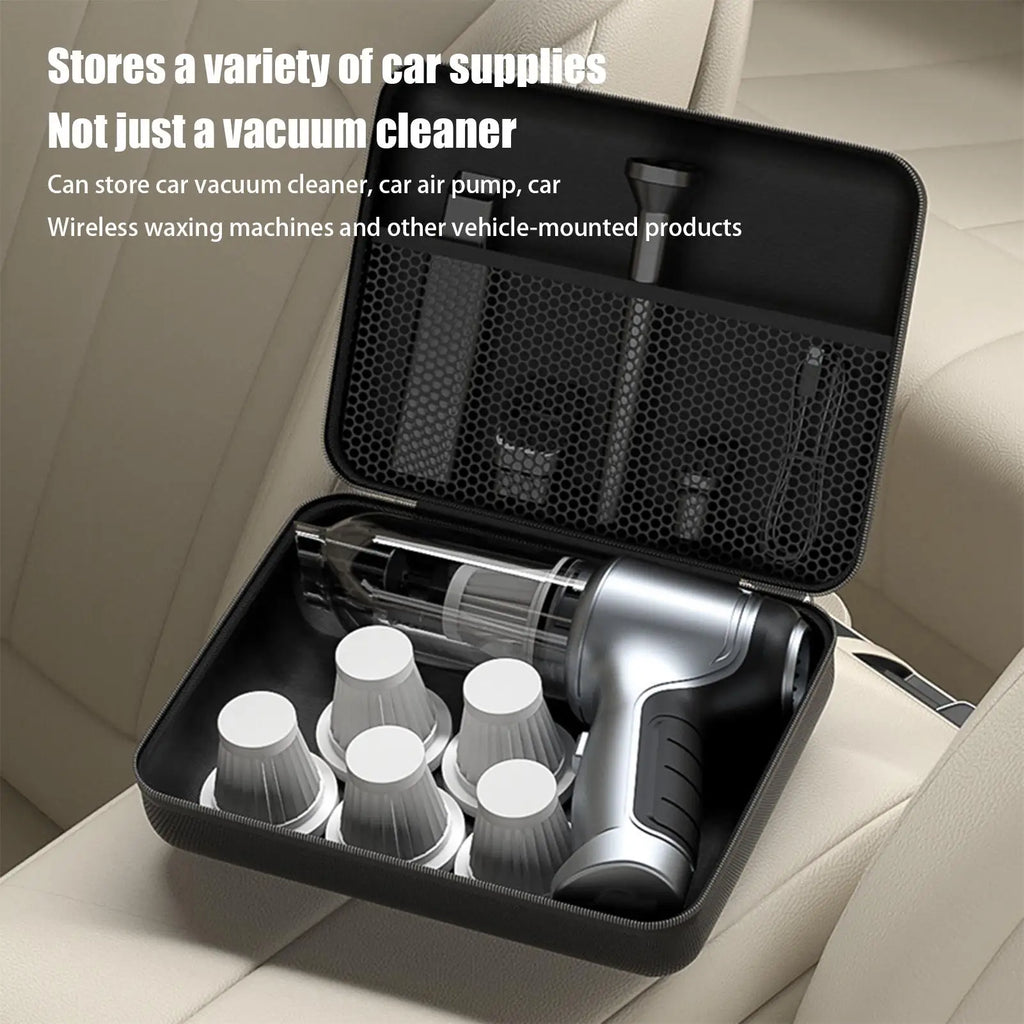 Portable Car Vacuum Storage Case Organizer Zipper Closure Protective