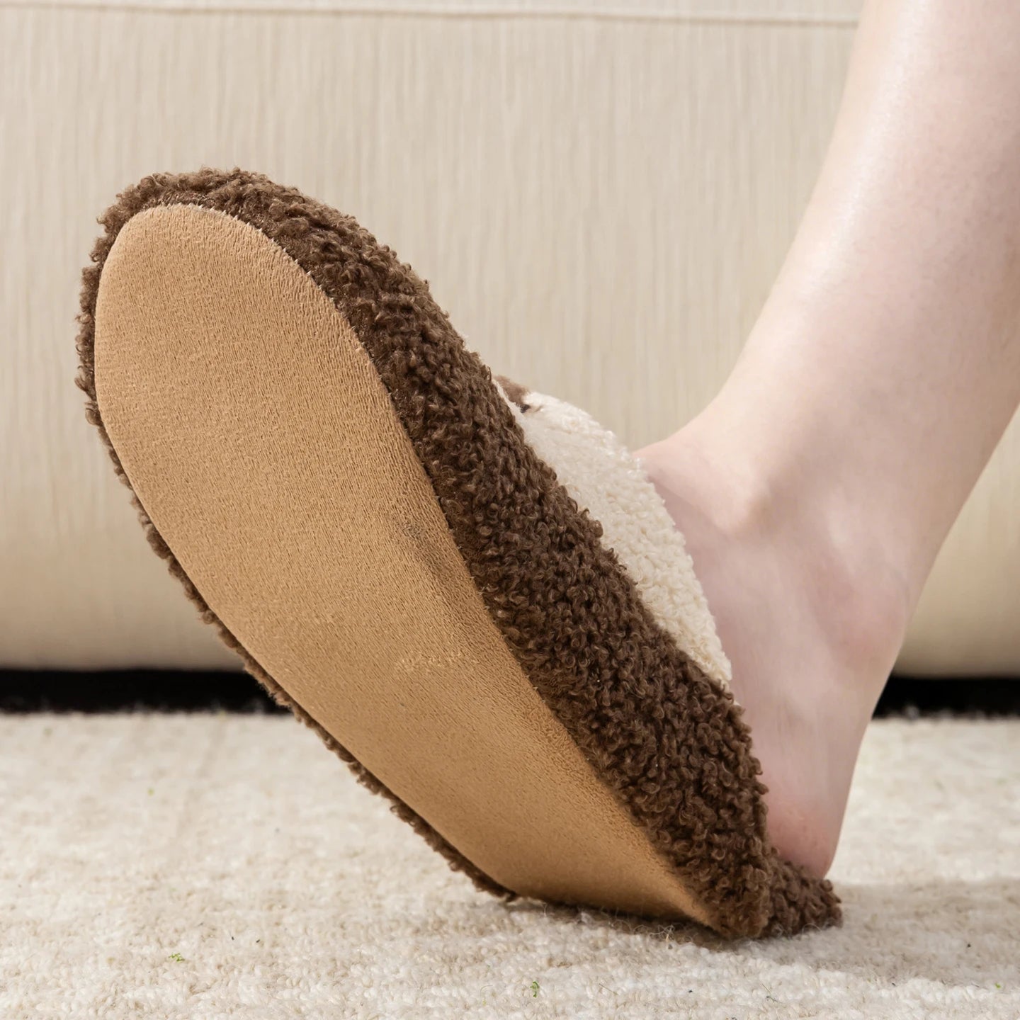 Ultra Soft Warm Fleece Lined Slippers Men Indoor Non-slip House Shoes