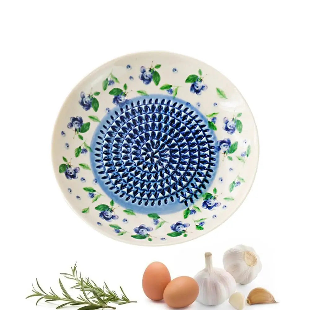 Garlic Grater Plate Manual Ceramic Fruit Pattern Bowl Dish Ginger Zpaxo c China Mainland