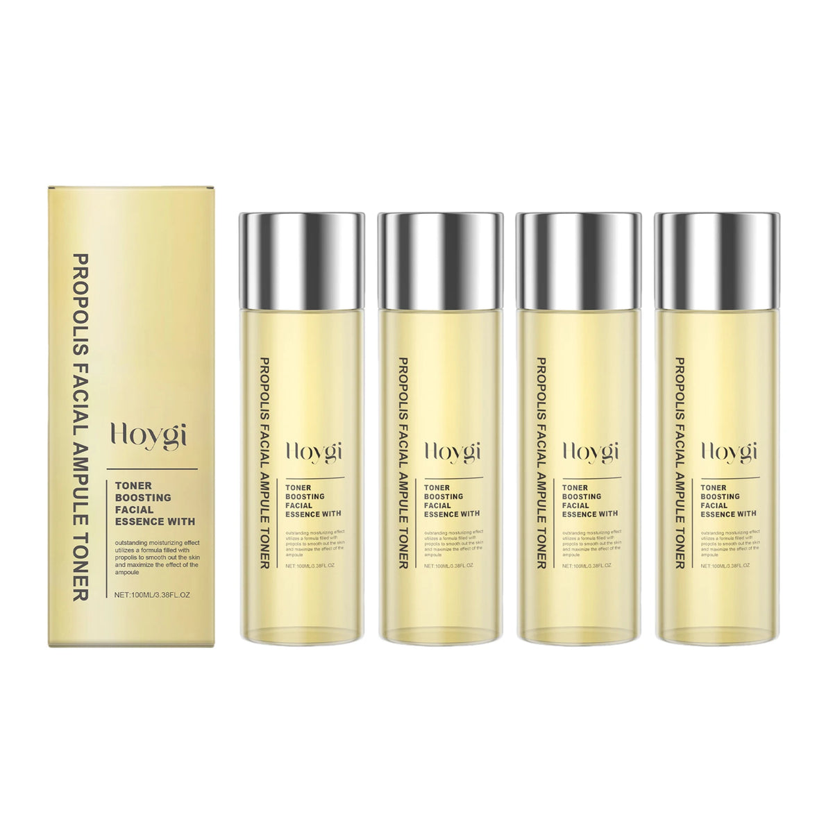 Hoygi Honey Ceramide Toner Hydration Boost Skin Barrier Repair Soothing Fast Absorbing Non-Sticky All Skin Types Zpaxo 4PCS
