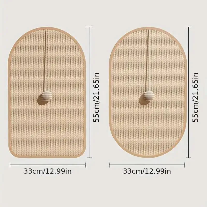 Durable Sisal Cat Scratch Pads Wall Sofa Claw Grinding Board Stickers