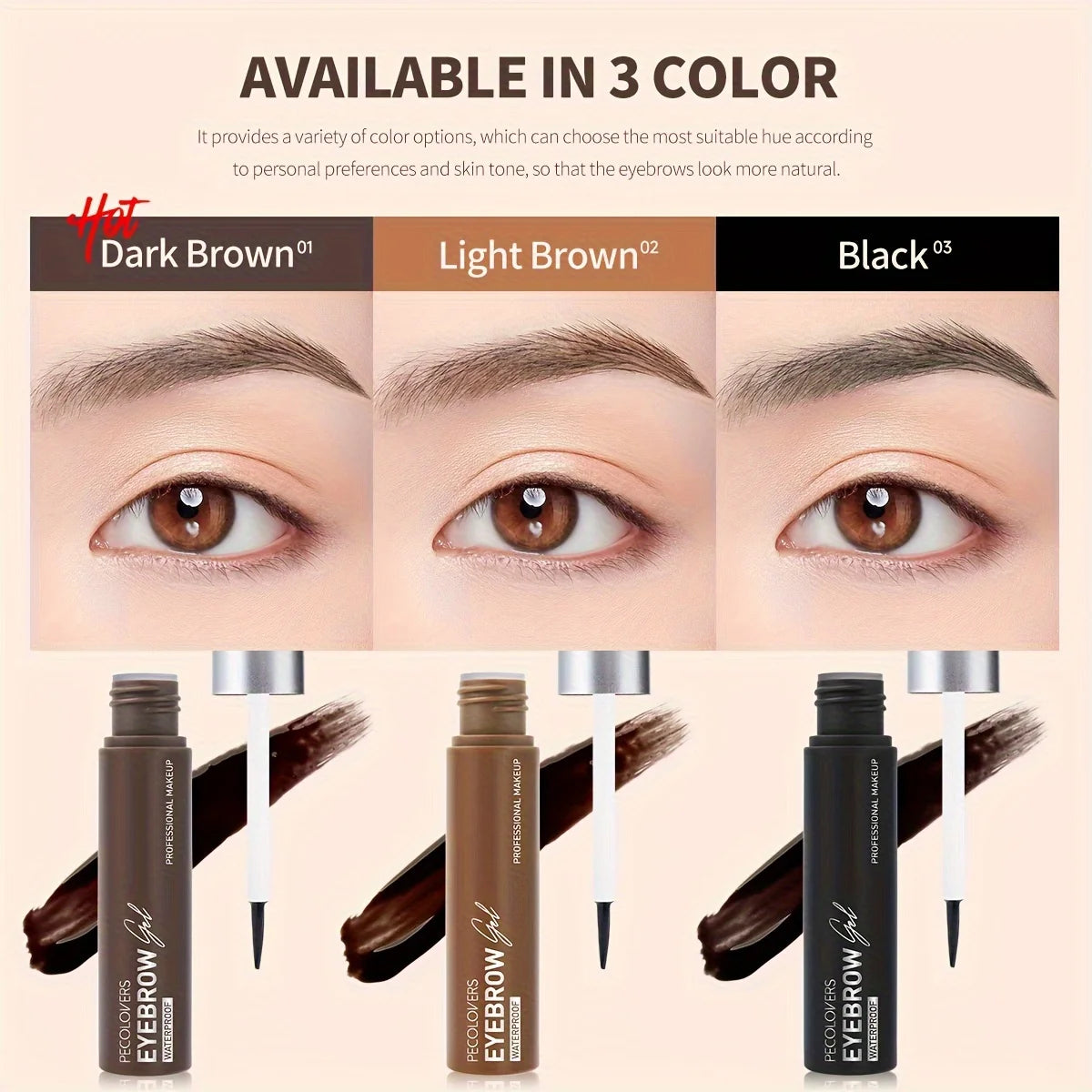 1PC Lazy Makeup Eyebrow Enhancers Liquid Gel Long Lasting Waterproof Easy To Wear Tear Peel-off Brow Tint Eyes Brows Natural Zpaxo