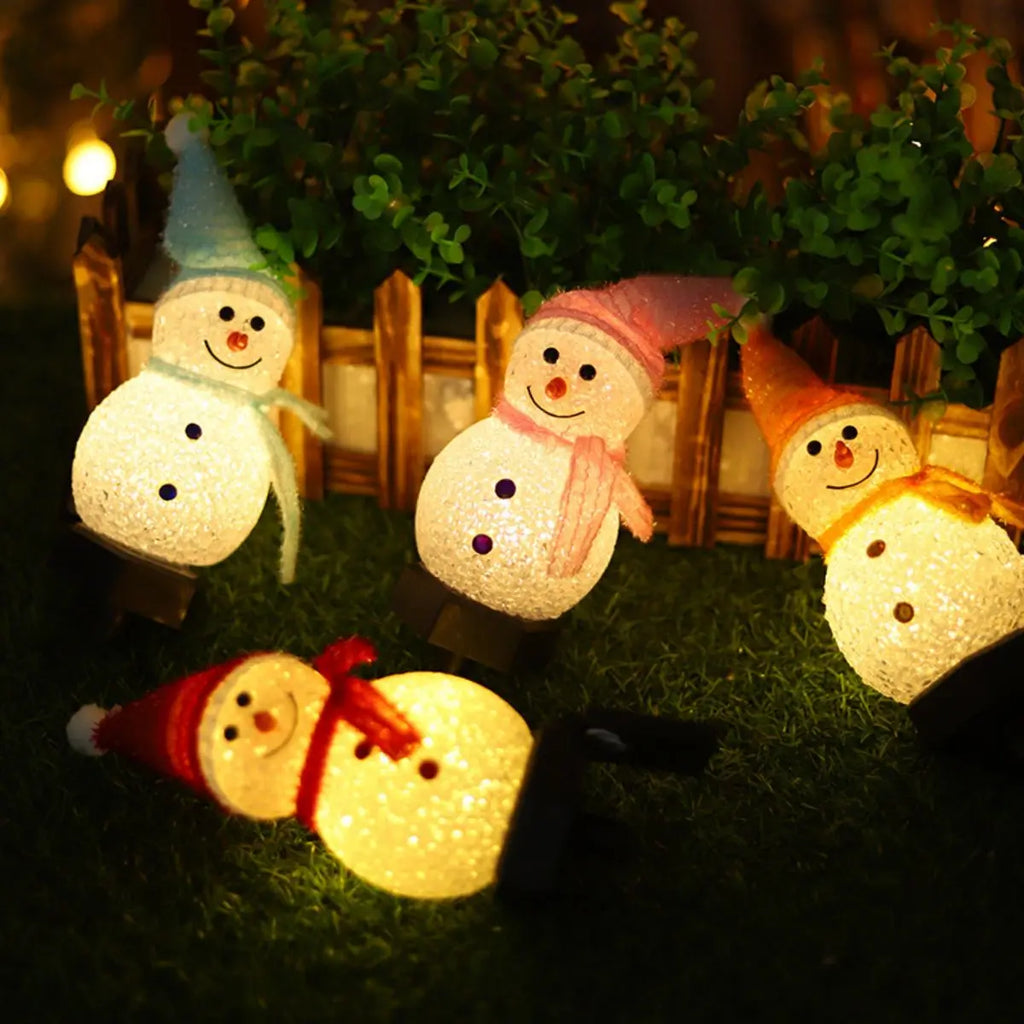 Snowman Solar Landscape Light Lawn Garden Villa Christmas Outdoor Zpaxo