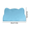 Silicone Pet Feeding Dog Cat Bowl Food Mat Non-Stick Waterproof Pet Food Feeding Pad Puppy Feeder Tray Water Cushion Placemat Zpaxo Blue