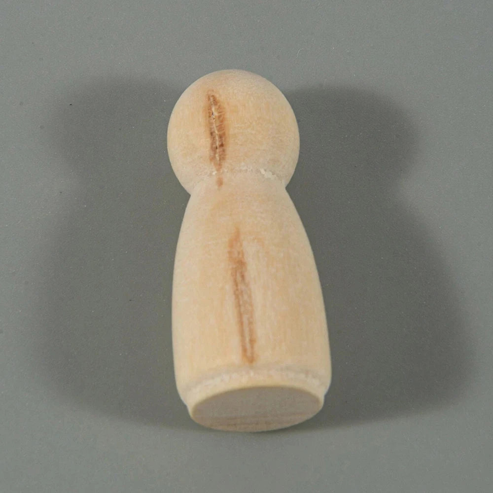 50Pcs Unfinished Wooden Peg Dolls Wooden Peg People Figures for DIY Art Craft Painting Peg Game Home Party Decor Zpaxo
