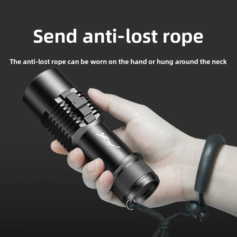 Professional Diving Flashlight Strong Light L2 Electromagnetic