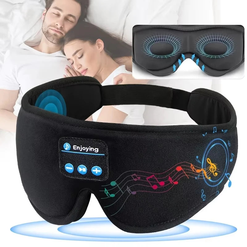 3D Eye Mask Music Play Sleeping Headphones with Built-in HD Speaker Mask For Sleep Headphones Bluetooth Zpaxo