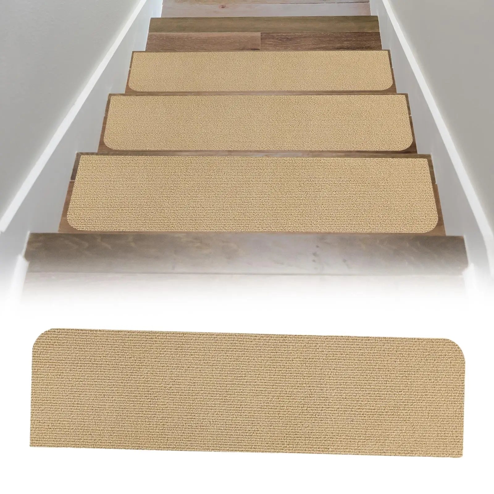 Anti-Slip Stair Tread Carpet 30x8in | Non-Slip Step Rug Mats Stair Tread Carpet Zpaxo