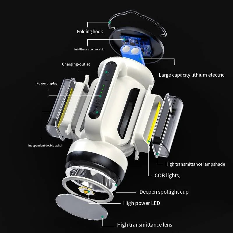 POCKETMAN 3800 Lumen LED Searchlight Torch with Power Bank
