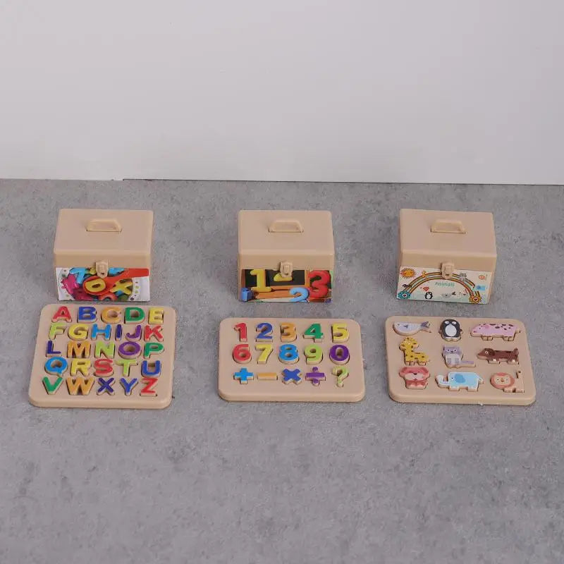 ▶1 Set Miniature Simulation Model Dollhouse Letter Numbers Block Puzzle Sorting Math Bricks Small Ornament Toys For Children Zpaxo with box